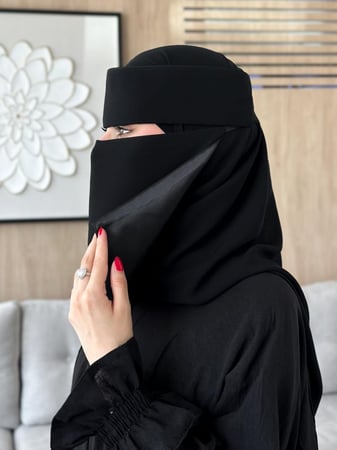عدد 3 نقاب مشبك حرير ابو رده الاسلامي