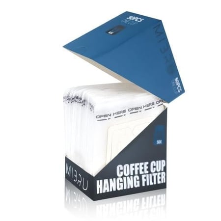 فلتر ورقي لترشيح القهوة مع حامل عدد 50 فلتر
