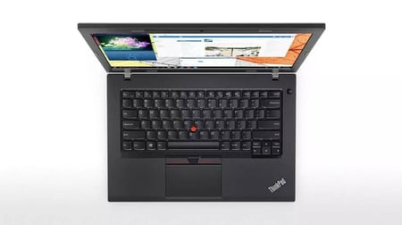 لينوفو - لابتوب ثينك باد L470 بشاشة 14 بوصة ومعالج إنتل كور i5 جيل سادس ذاكرة رام 8GB ,محرك أقراص SSD بسعة 256 جيجابايت / بطاقة رسومات إنتل بدقة فائقة الوضوح وسعة 5500 ميجابايت ( مستخدم) أسود