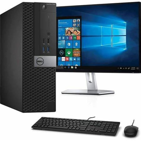 ديل مكتبي i7 جيل سادس, رام 8 جيجا , هاردسك 256 جيجا مع شاشة 24 وملحقات مستعمل بحالة جيدة