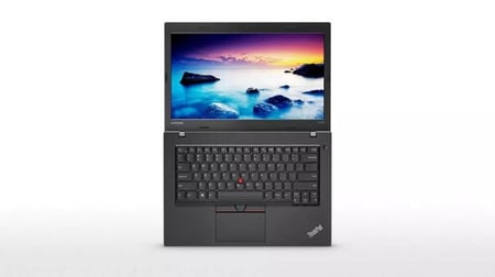 لينوفو - لابتوب ثينك باد L470 بشاشة 14 بوصة ومعالج إنتل كور i5 جيل سادس ذاكرة رام 8GB ,محرك أقراص SSD بسعة 256 جيجابايت / بطاقة رسومات إنتل بدقة فائقة الوضوح وسعة 5500 ميجابايت ( مستخدم) أسود