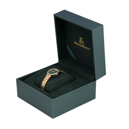 ساعة نسائية ماركة دي كي ذهبي مينا اخضر  DKGPGR2225