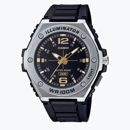 ساعة رجالية كاسيو أسود MWA-100H-1A2V