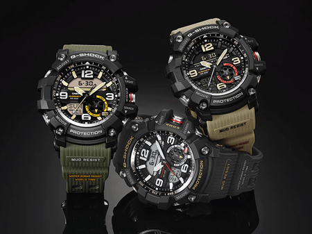 ساعة جي شاك كاسيو رجالي Casio G-Shock Mudmaster GG-1000-1A3DR Analog-Digital Watch for Men. Green