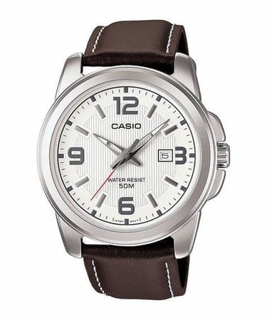 ساعة كاسيو جلد رجالي CASIO Analog Men Formal Watch MTP-1314L-7AVDF