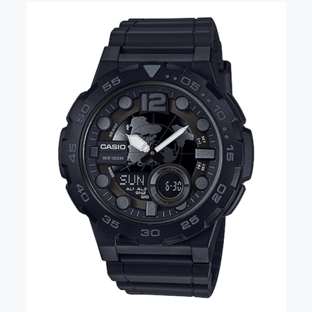 ساعة كاسيو رجالية أسود AEQ-100W-1BV