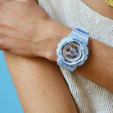 ساعة بيبي جي من  كاسيو ازرق فاتح BA-110DC-2A3DR