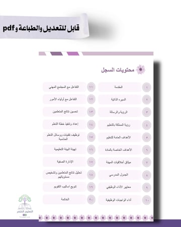ملف توثيق شواهد الأداء الوظيفي للطباعة -البنفسج
