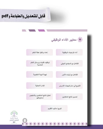ملف توثيق شواهد الأداء الوظيفي للطباعة -البنفسج