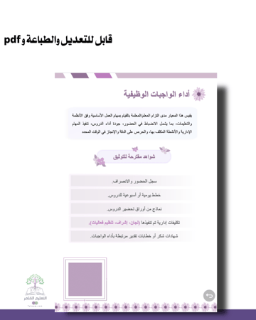 ملف توثيق شواهد الأداء الوظيفي للطباعة -البنفسج