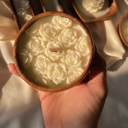 شمعه خشبيه (دائريه)