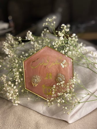 لوحه قبلت بك لتقديم الدبل بدون اسماء مقاس 15 سم