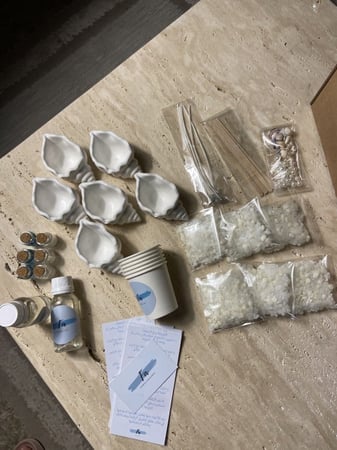 بوكس صناعه الشمعه الصدفيه ٣ اشخاص