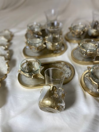 درزن 12 بياله شاي +تلبيسة