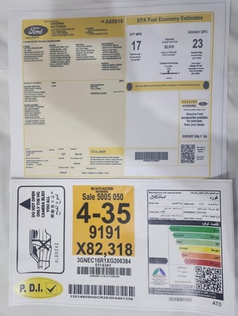 مجموعة بكج إستيكرات فورد عدد 6 حبة