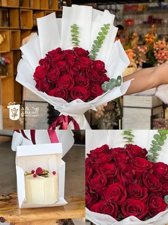 باقة ورد احمر