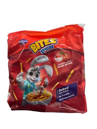 بطاطس بايتس ستيكس كاتشب الطماطم كيس 20*16ج
