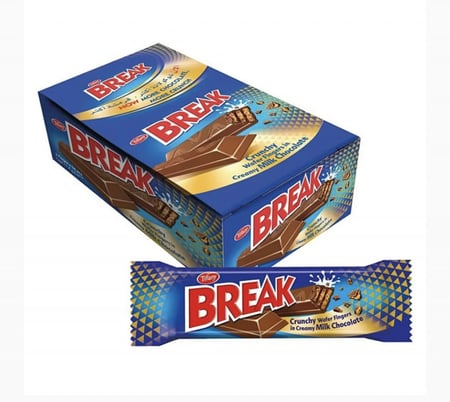 بريك بسكويت 2 اصابع الويفر بشكولاتة الحليب 15.5 غ * 24 قطع