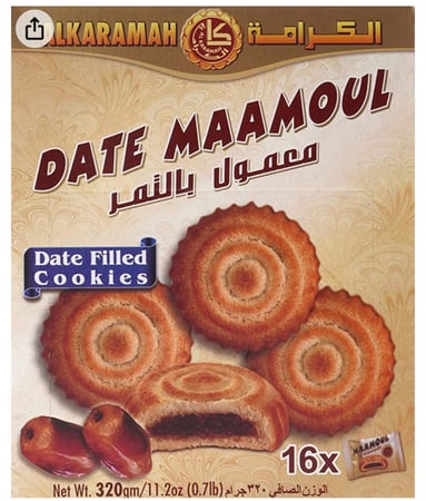 معمول الكرامه بالتمر   320غم