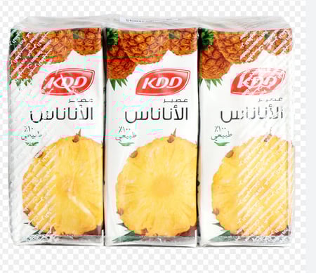 كي دي دي عصير اناناس ربطة 6حبة180مل