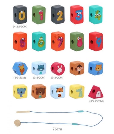 نظم المكعبات الخشبية 12m+