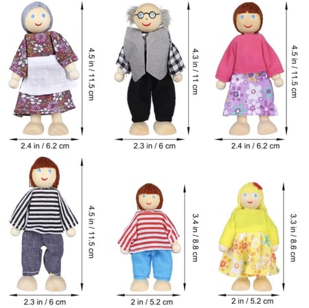 دمى خشبية العائلة