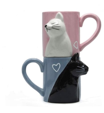 مجموعة اكواب قطط الحب