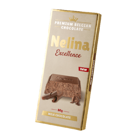 شوكولاتة بحشوة الحليب والشوكولاه الداكنة من نيلينا 85 جرام