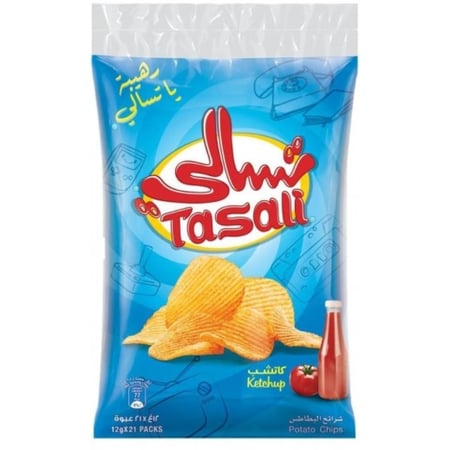 بطاطس تسالي نكهة الكاتشب 21 حبة كيس