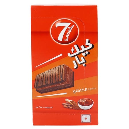كيك بار بحشوة الكاكاو سفن دايز 12 حبة رول