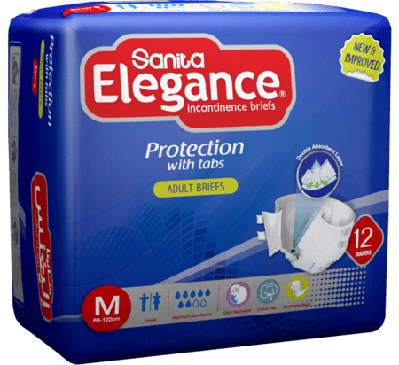 سانيتا حفاضات اليجانس لكبار السن وسط عادي 1×12 حفاضة