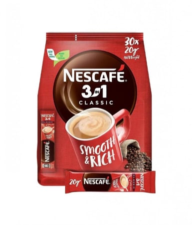 نسكافيه 3في1 كلاسيك 20جم سلس وغني 30 ظرف