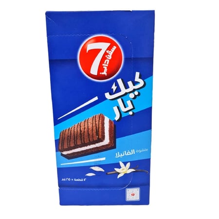 كيك بار بحشوة الفانيلا سفن دايز 12 حبة رول