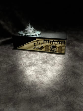 مبخرة مستطيلة مع صندوق لحفظ البخور