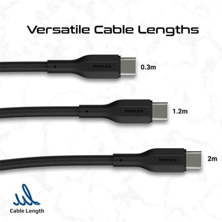 مجموعة كيابل ثلاثية USB-C™،  من بروميت -  CableKit-CC