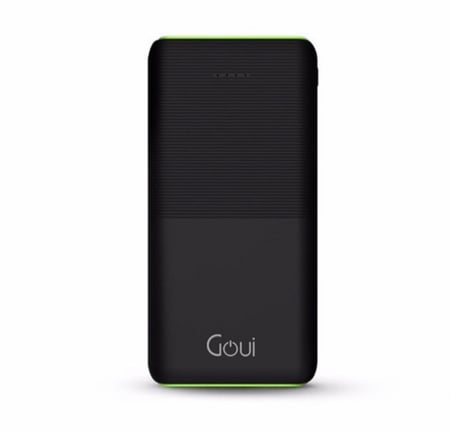 بطارية متنقلة برايم 20 من قوي GOUI بسعة 20000 ملي أمبير تصميم 3 منافذ مع تقنية الباور ديليفري وكوالكم- اللون أسود