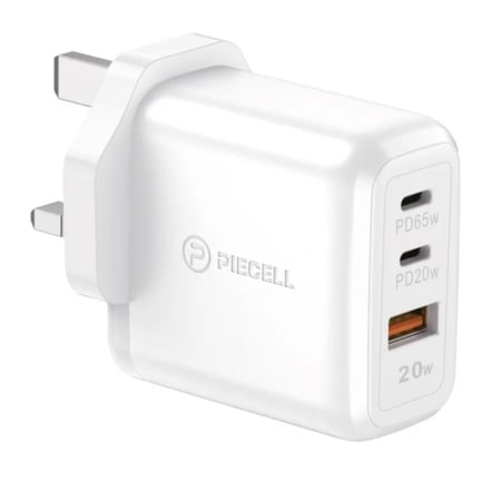 فيش جداري 65W منفذين PD و منفذ USB شركة بايسل الامريكية