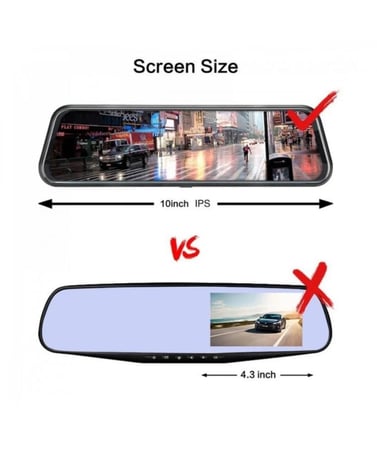 كاميرا سيارة داش كام اماميه وخلفيه ستار لايت للرؤية الليلية الشاشة 9.66 بوصة