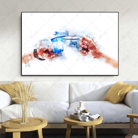 لوحة جدارية كوبان من القهوة في اللوحة الرقمية البرية