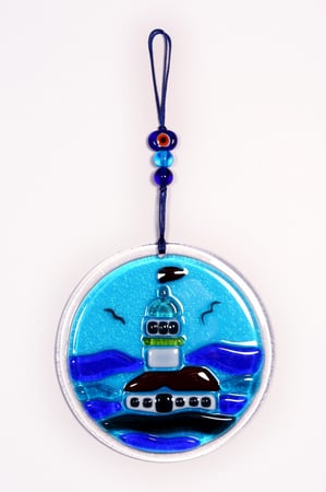 تعليقة رجاجية مرسومة يدويا