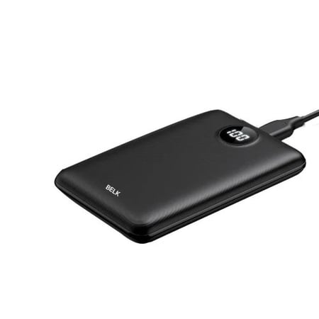 باوربنك بمنفذ USB ومنفذ تايب سي بسعة 10000mAh بمقياس شاشة | Belk