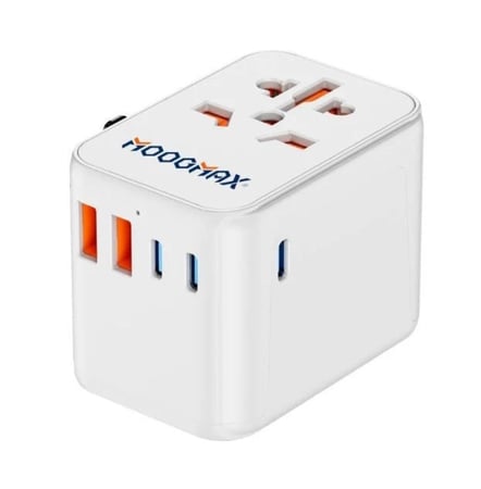 فيش السفر 100W ثلاث منافذ PD و منفذين USB شركة MOOGMAX