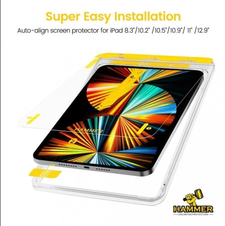 حماية شاشة ايباد زجاج ذاتي التركيب من همر جودة عالية