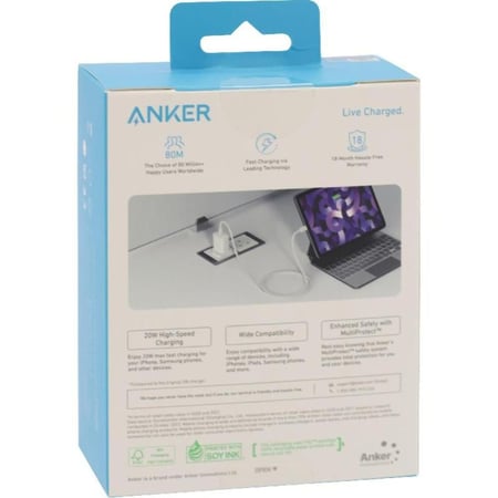 انكر   شاحن جداري 20w مع كابل 1.5m