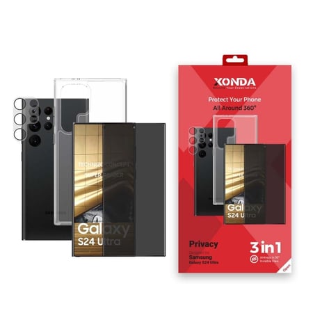 زوندا بكج حماية النخبة 3 في 1 جميع اجهزة سامسونج  - خصوصية او شفاف