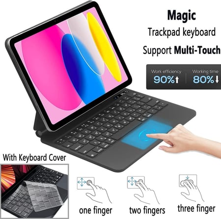 كيبورد ماجيك للأيباد  (عربي / إنجليزي) بمواصفات عالية - أسود