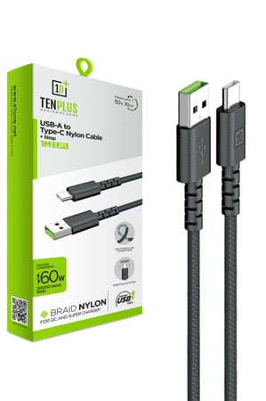 كيبل USB إلى USB-C قماش من TENPLUS