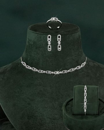 طقم زركون ناعم من خاتون® بلمعة الألماس