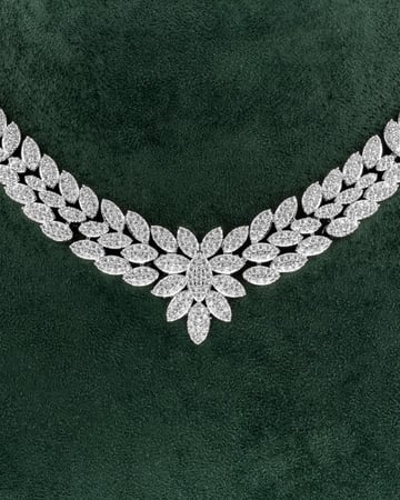 طقم نسائي للمناسبات مرصع بالزركون بلمعة الألماس مكون من 5 قطع