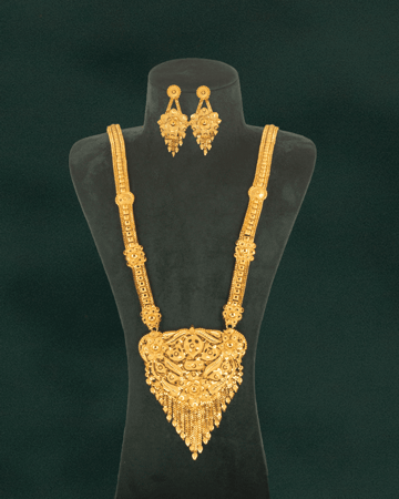 طقم القلب الهندي من خاتون® مطلي ذهب حقيقي عيار 24